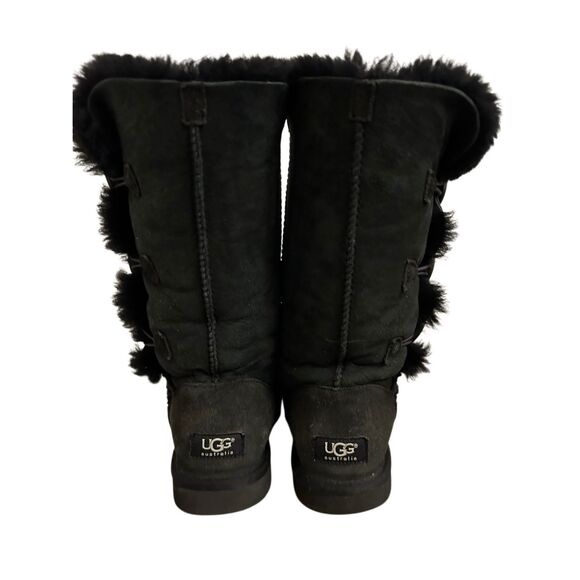 UGG Bailey Button Triplet Boots black size 6 in very good condition - Picture 4 of 12
